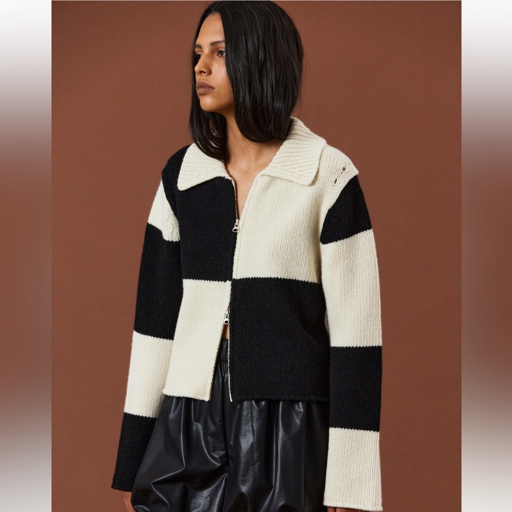 Source Unknown Checkered Cardigan - image 1